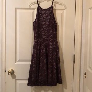 Maroon lace dress